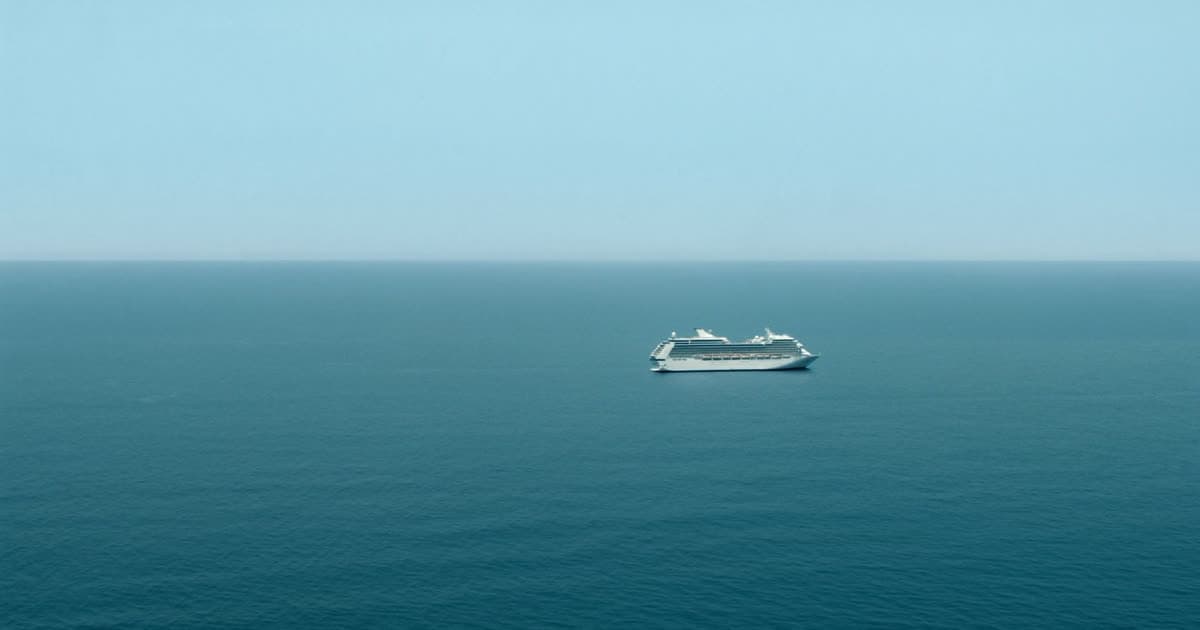 A cruise ship with a worksheet motif of cost lines